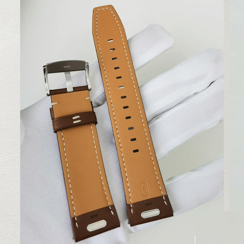 Оригинальный ремешок Huawei 22 мм из воловьей кожи, коричневый ремешок для часов HUAWEI Watch GT5 46 мм/Watch 5Pro 46 мм/GT4/GT3/GT2/GT3 Pro 46 мм