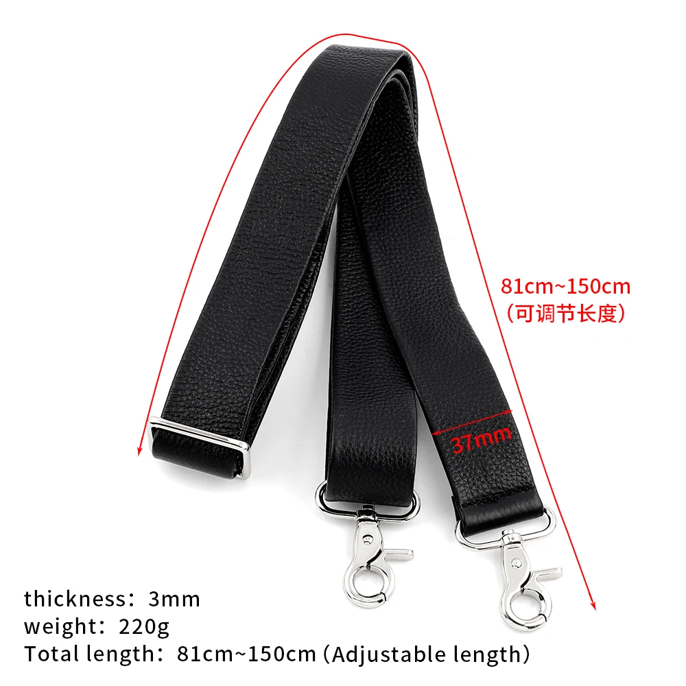 150cm Genuine Leather Bag Strap Men Shoulder Bag Strap Handbag Wide Long Belt real Leather Replacement Strap Adjustable Belt