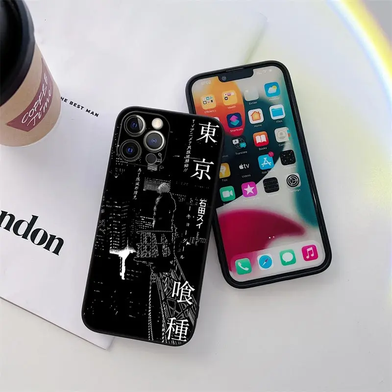 Tokyo Ghoul Phone Case for iPhone 11 15 16 Pro Max Case Ken Kaneki Anime Coque For Apple 13 Pro 14 Plus 12 Mini X 7 8 Soft Cover