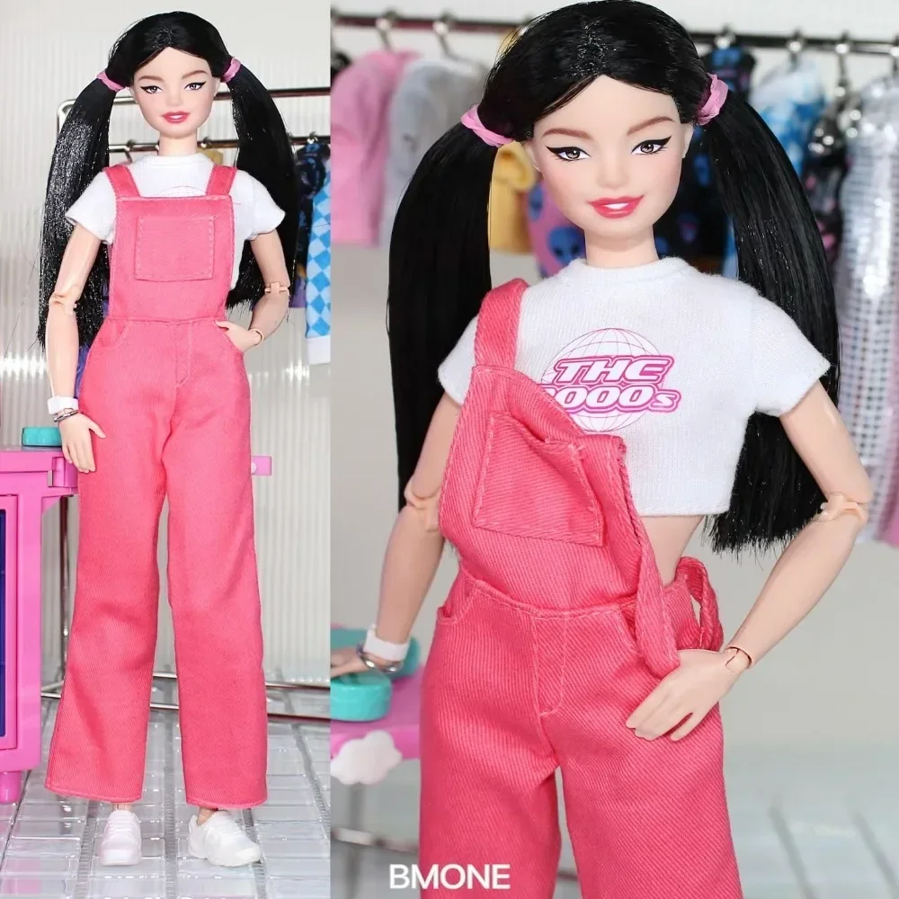 Fashion clothing set / candy color 30cm doll top skirt pant clothes suit outfit for 1/6 Xinyi FR ST blythe OB Barbie Doll