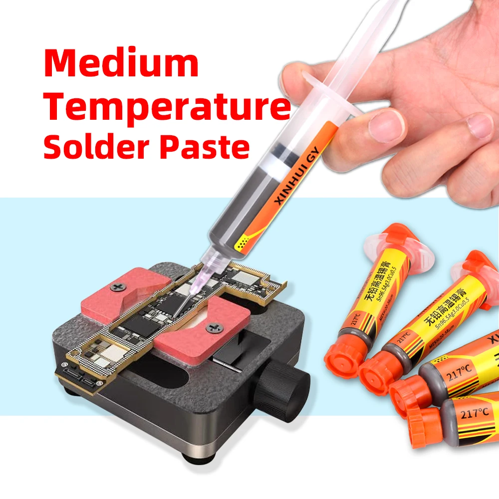 Melting point is 217, Firm Solde contains silver solder paste, and needle tube type 3% silver solder has strong conductivity.