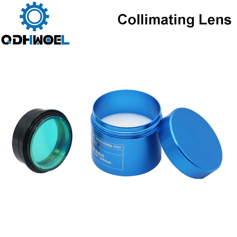 QDHWOEL Laser Collimating Focusing Lens Dia.37mm with Lens Holder for Precitec Fiber Laser Cutting Head Lens Collimator