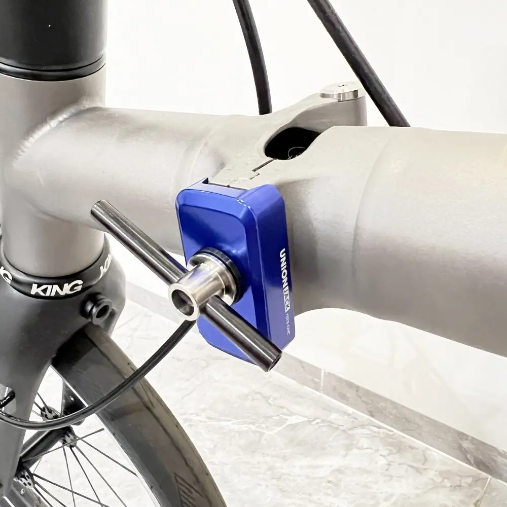 1 pair UnionJack Titanium Knob Hinge Clamp for Brompton  T line Folding Bike C Buckle