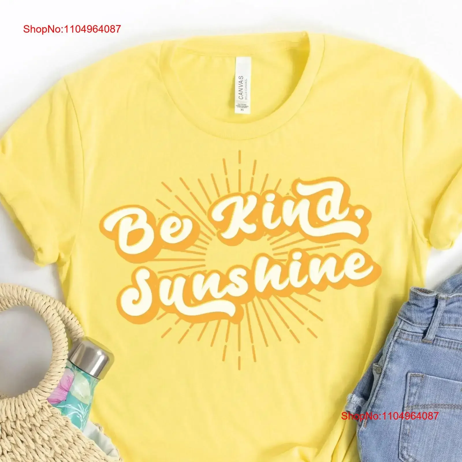 Be Kind Sunshine camiseta mamá vida vacaciones de verano Retro vintage lavado estirado moda transpirable Top para uso diario