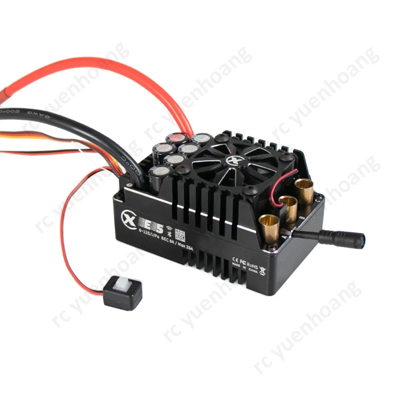 1PCS E5 200A 6-12S ESC Brushless Sensorizzato IP67 Regolatore di Velocità Elettronico con Modulo Bluetooth 25A BEC per 1/5 RC Modello di Auto
