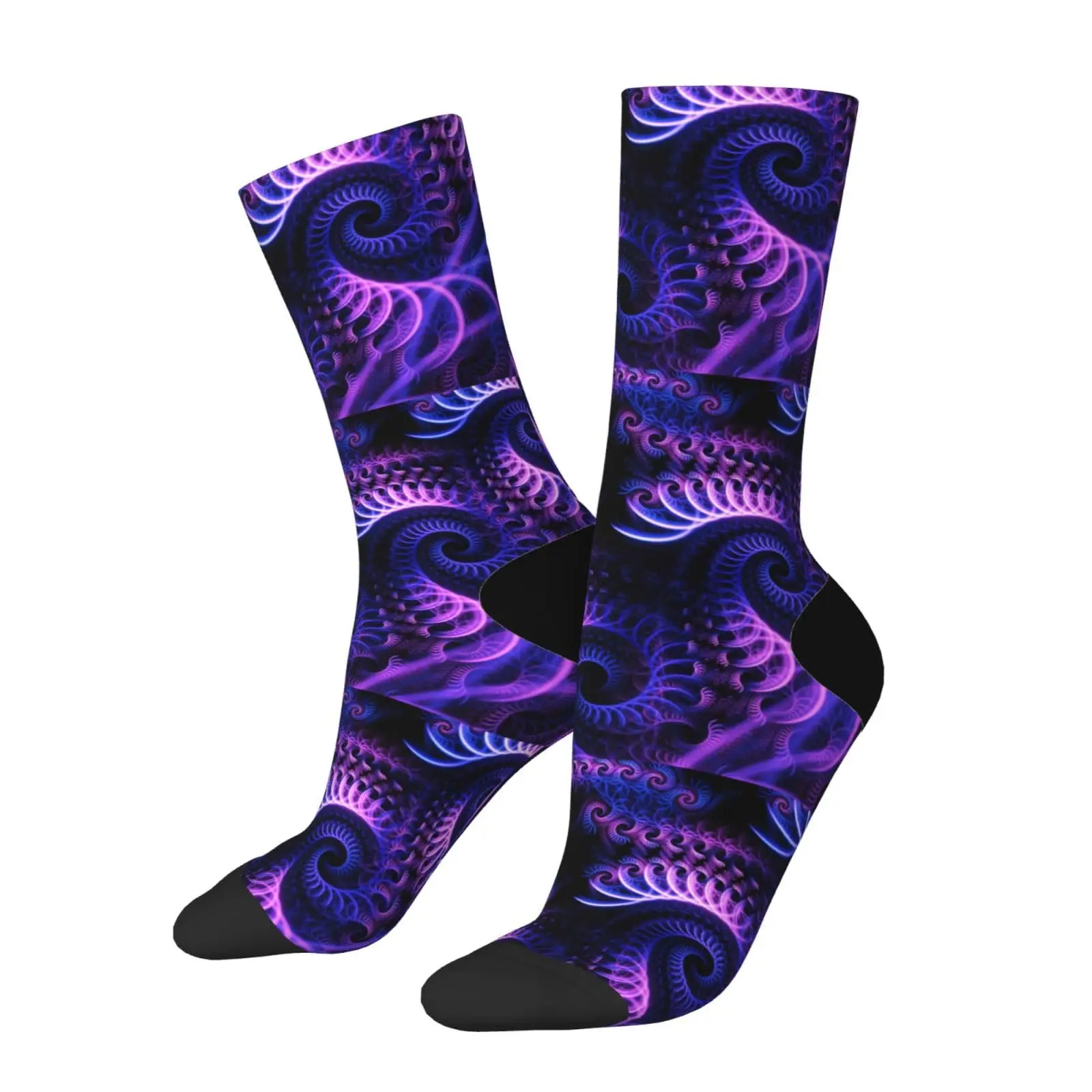 Sturdy Socks for Woman and Men, Novelty Short Socks Moisture Wicking Abstract Purple Tie Dye Socks for Running Athletic Exercise