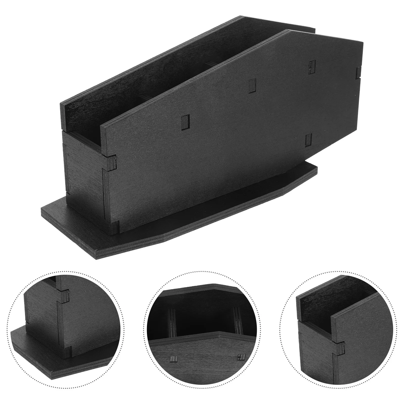 

Coffin Pen Holder Wood Desk Organizer Jewelry Box Wooden Shaped Bookshelf Office