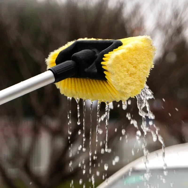 Telescopic Long Rod Car Washing Mop, Window Glass Cleaner, Wipe Water Spray Brush, Maintenance Car Cleaning Tool, Auto Accessory