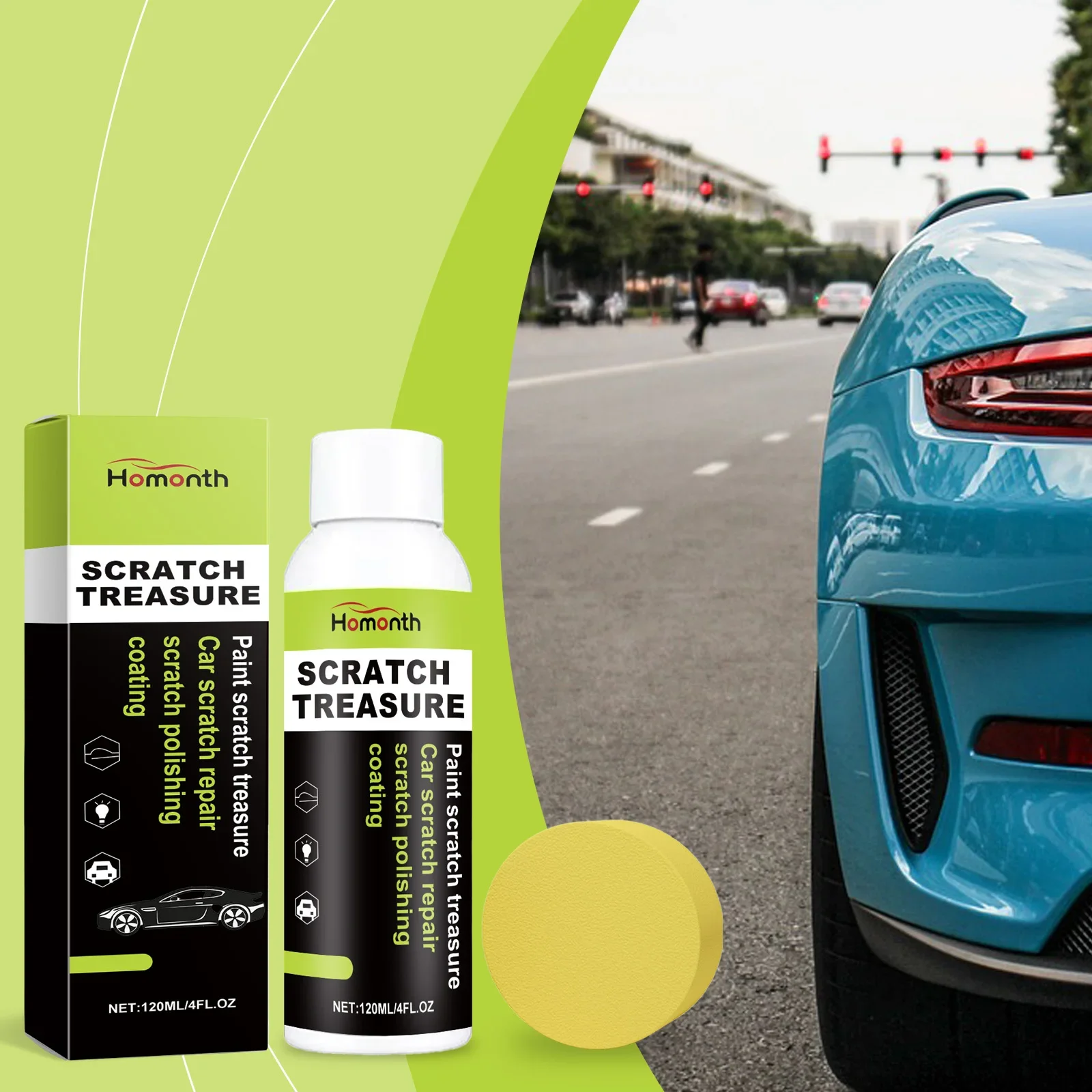 Auto Scratch Repair Refinish Coating Paste, Simple-to-use Scratch Remover for Car Paint, Repair & Renovate Light Scuffs, Long Lasting Protective Maintenance Agent, Portable Car Body Surface Touch-up Care Solution Fast Overseas Warehouse Delivery