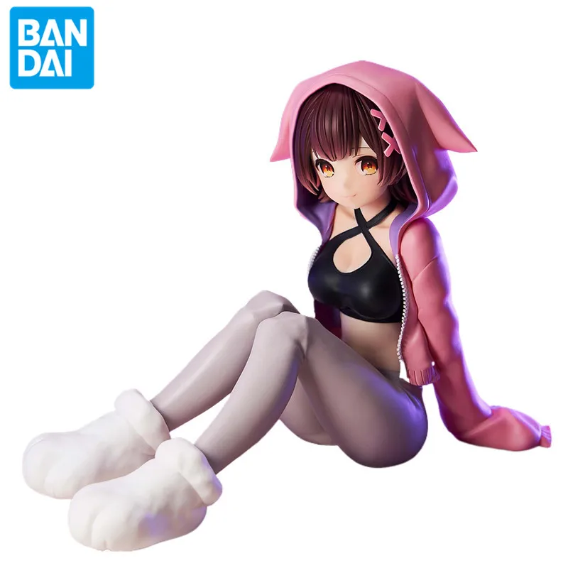 Bandai Genuine Anime Virtual Anchor Roboco Relax Time Series PVC 12Cm Character Scene Ornaments Hand Model Toy Gift Collection