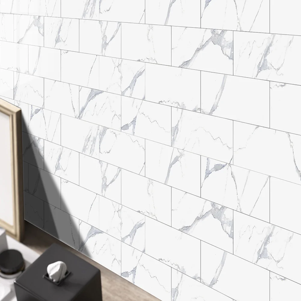 

16pcs Waterproof Ceramic Tile Sticker Home Decor Bathroom Kitchen Wall Tiles Decal Foam Wallpaper Adhesive Panel Self Stick