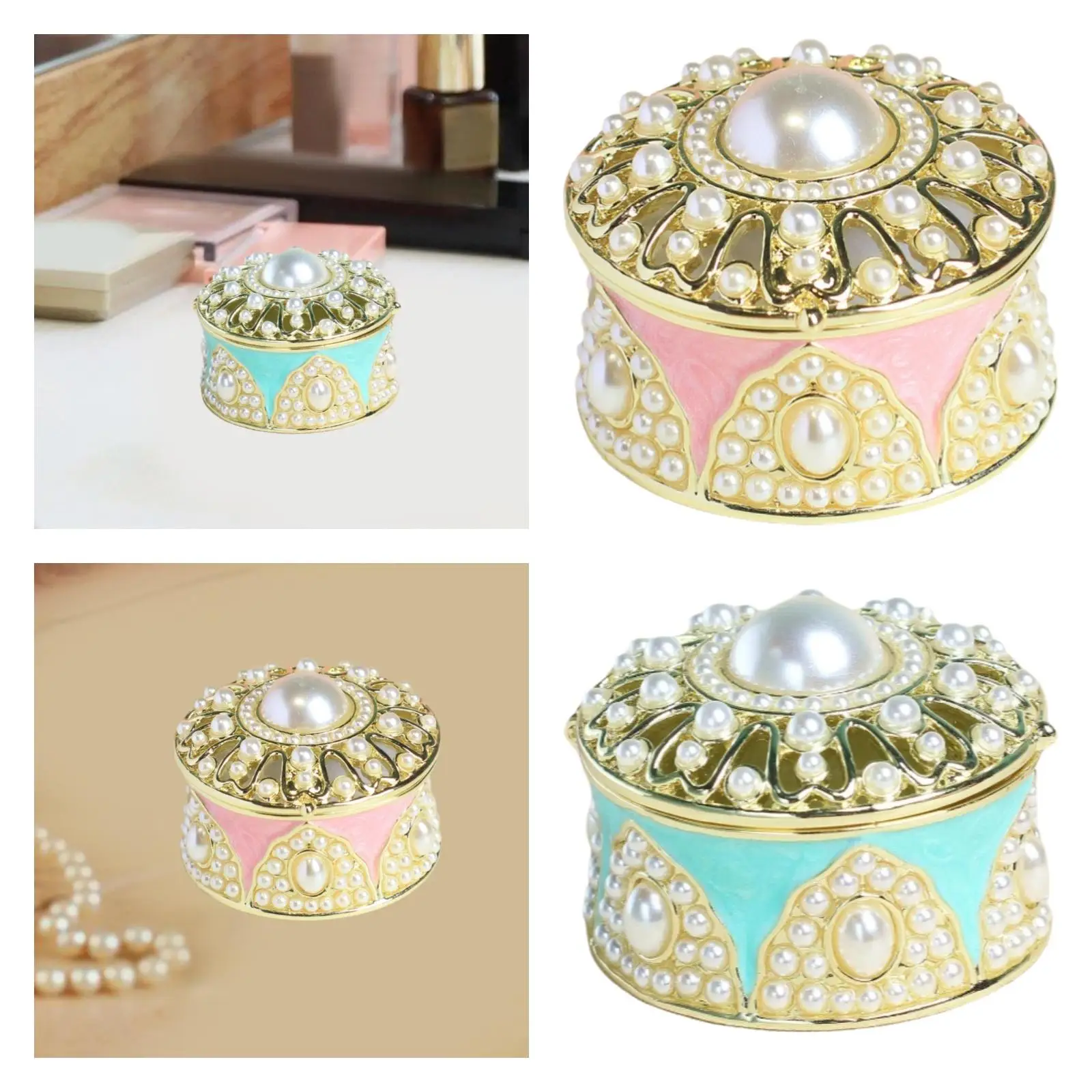 

Trinket Box Treasure Box Decorative Decor Ornament Mini Keepsake Box for Rings