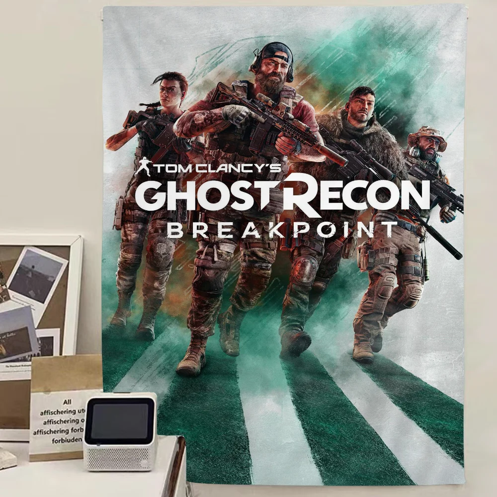 Ghost Recon Breakpoint Game Печатный большой настенный гобелен Индийский Будда Настенное украшение Колдовство Богемный хиппи Настенный художественный декор