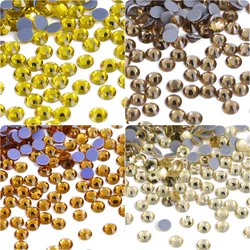 Glass Citrine Yellow Topaz Crystal Hotfix Rhinestones Strass Iron On For Nail Art Sewing Fabric Decoration DMC Clothing Garment