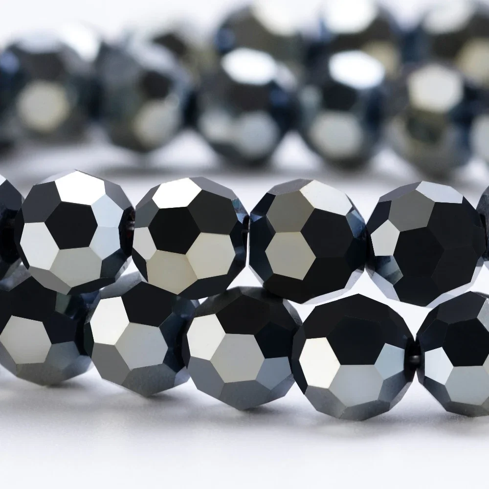 3 4 6 8 mm ronde kristalkralen gefacetteerde kleurrijke glazen kralen losse spacer kraal voor sieraden maken handwerk armband ketting DIY