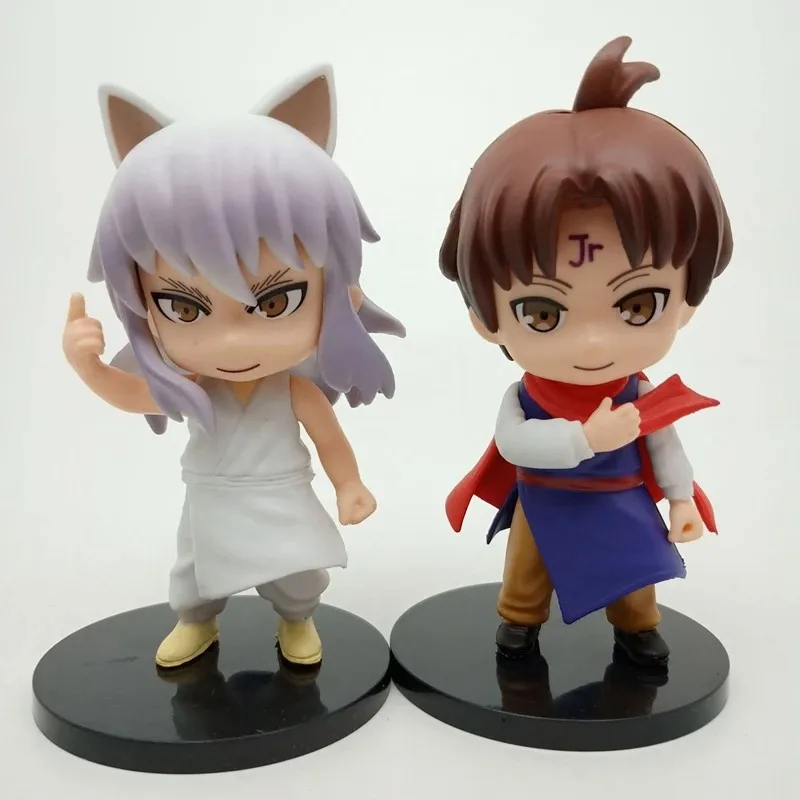 1Set Anime Figure YuYu Hakusho Yuusuke Urameshi Kurama Fugace Ombre PVC Mignon Q-version Modèle Enfants Cadeau Jouets 9-11CM