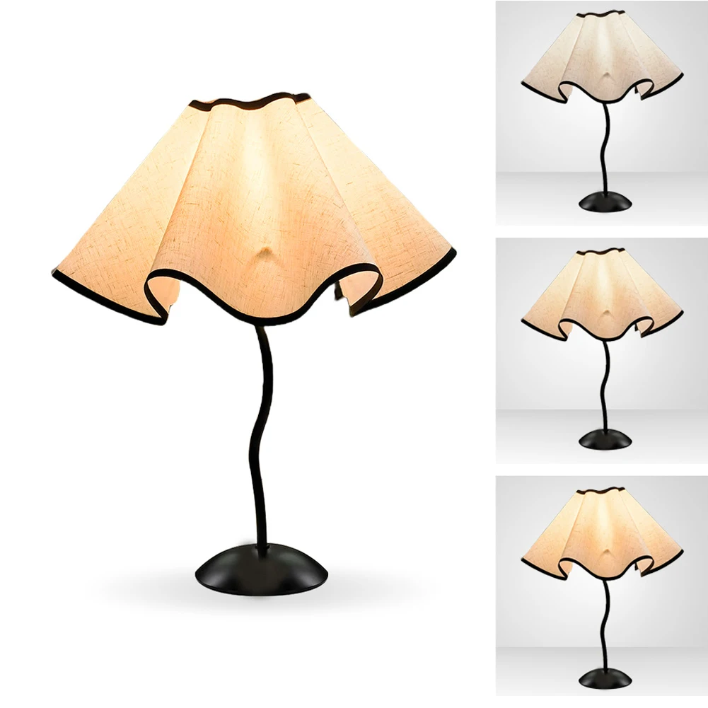 Petal Umbrella Lamp 3 Colors Bedside Table Lamp Nordic Style Flower Table Lamp for Home Decoration