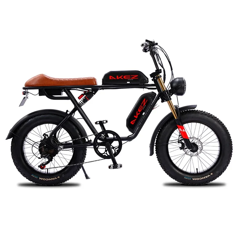 

Dual Battery Commute Bicycle Electric City Bike 2023 Vintage Retro USA in Stock Long Range 100KM Off Road Fat 20inch 750W 48V