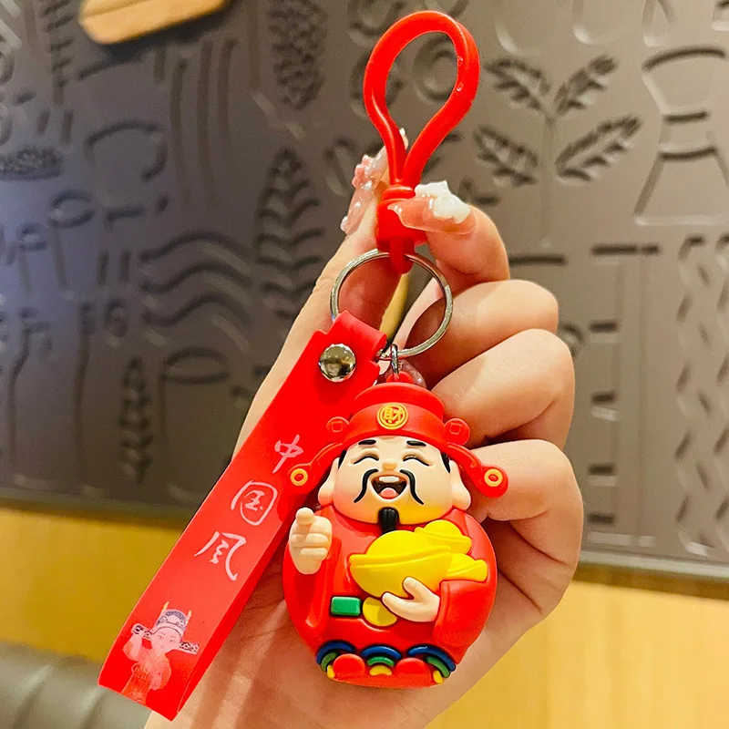 FREE SHIP 2P Good Lucky key Backpack ornament God of wealth  Amulet multipurpose talisman bring in wealth treasure money