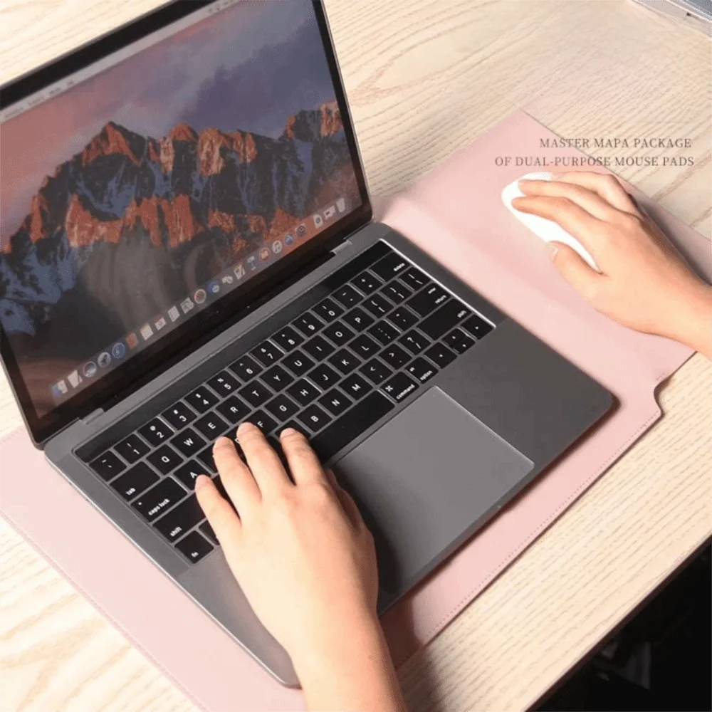 

PU Leather 14 Inch Laptop Sleeve Bag Waterproof Stain-resistant Laptop Sleeve Case Adjustable Ultra-thin Laptop Stand