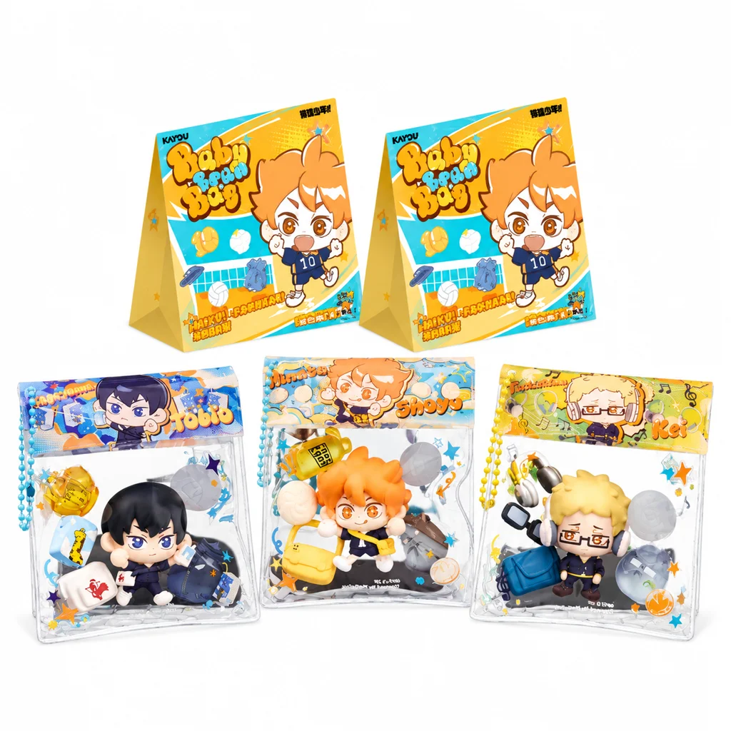 Official Kayou Haikyuu Baby Bean Bag Blind Box Anime Figure Uno University Cute Mini Anime Character Pendant Decor Collect Toy