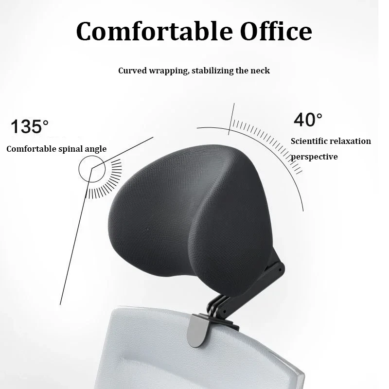 1PC Chair Head Pillows Leisure Mat Neck Protection Lift Headrest Retrofit Cushion Comfortable Fabric Computer Office Travel