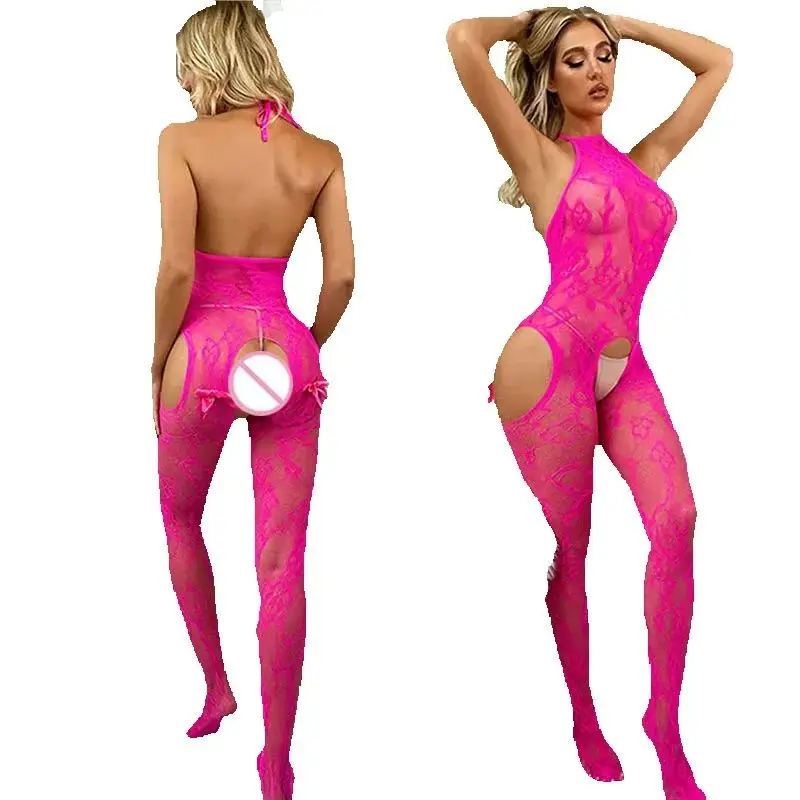 

Горячие сексуальные бодистокинги с открытой промежностью для женщин, эротическое белье, сетчатые боди, облегающее нижнее белье, колготки без промежности