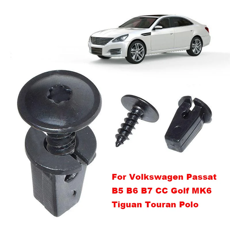 

10/20 PCS Hood Liner Screws Mudguard Retaining Clips Suitable for Volkswagen Passat Golf Polo B5 B6 CC Tiguan Automotive Parts