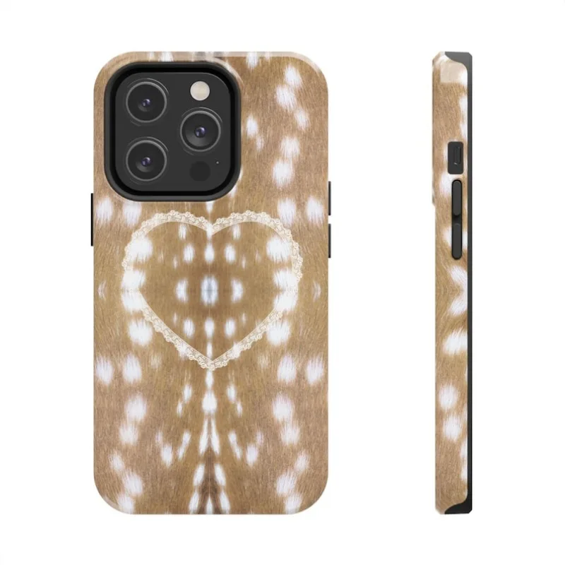 حافظة LACEY FAWN لهاتف آيفون 16ProMax 15 14 13 12 11 PRO Plus حافظة هاتف مغناطيسية من مادة البولي يوريثان الحراري اثنين في واحد