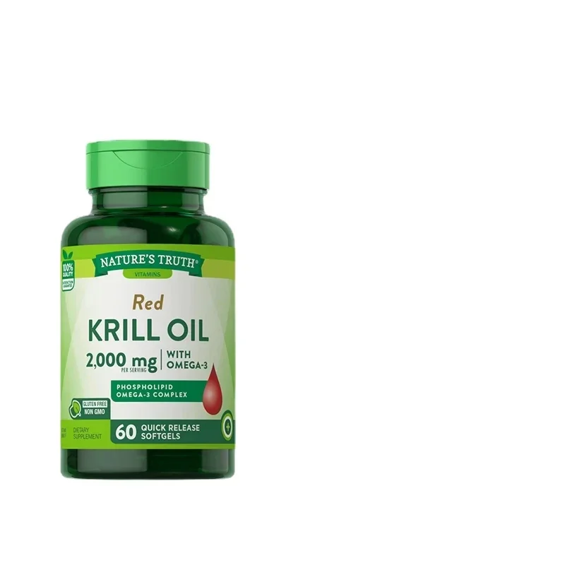 Cápsula de aceite de Krill antártico, suplemento dietético Omega 3, 1 botella