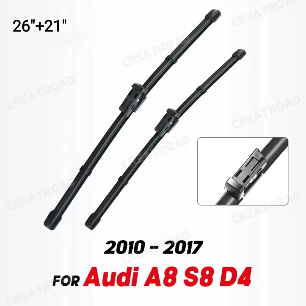 Wiper LHD Front Wiper Blades Set For Audi A8 S8 D4 2010 - 2017 Windshield Windscreen Window Car Rain Brushes 26