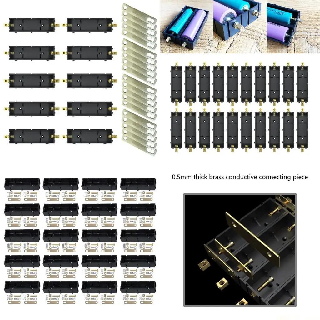 

M5TD 1 Set Splicable Battery Slot 18650 Batteries Case Holder Solderless
