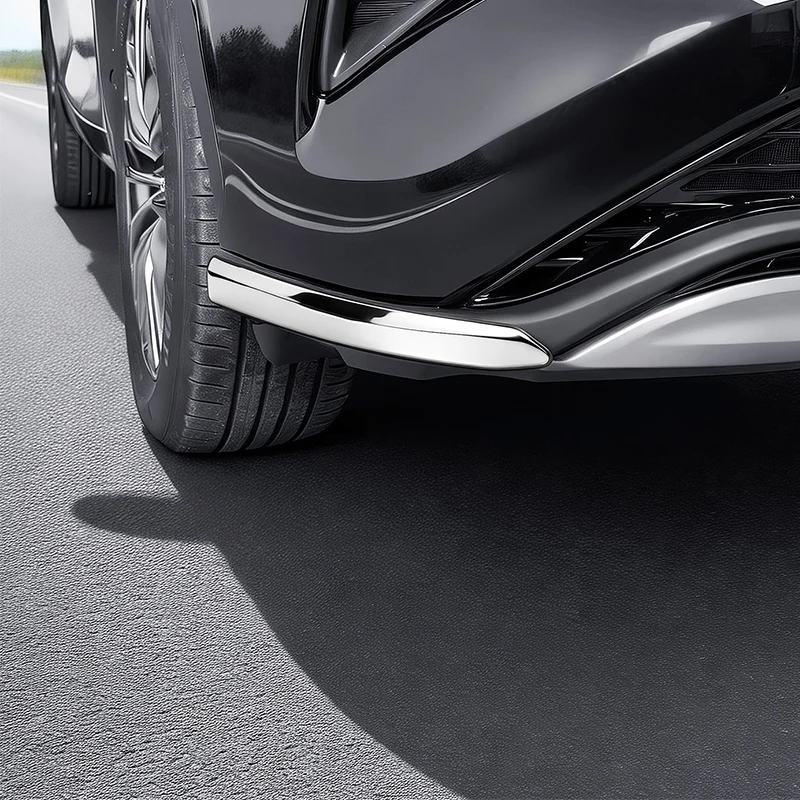 for Toyota Highlander XU70 2023 2024 2025 Car front bumper anti-collision corner protector made of stainless steel material
