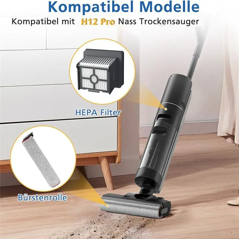 AEE2-Brush Roll And Hepa Filter For Dreame H12 Pro Wet Dry Vacuum Cleaner Replacement Parts