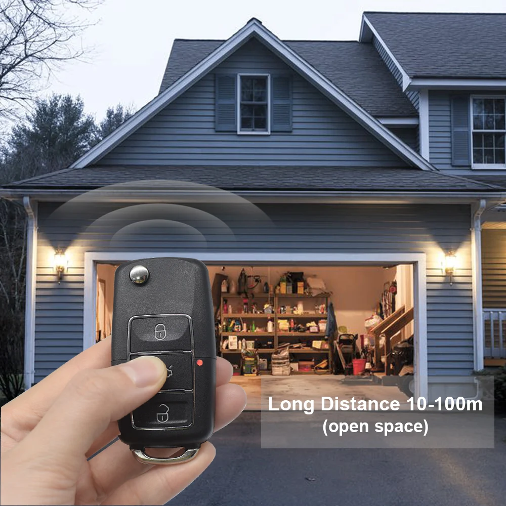 Remote Control Duplicator Copy Clone Garage Door Gate Remote Control Fixed Code 433mhz Transmitter Keychain Opener Command