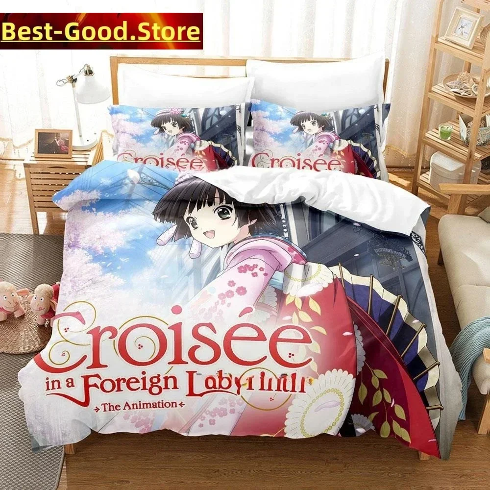 

3D Anime Croisée In A Foreign Labyrinth Bedding Set Single Twin Full Queen King Size Bed Set Adult Kid Bedroom Duvetcover Sets