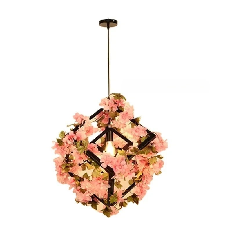 Imitation Green Plant Pendant Light Dining Floral Clothing Store Personalized Interior Decoration Light Including Light Bulbs