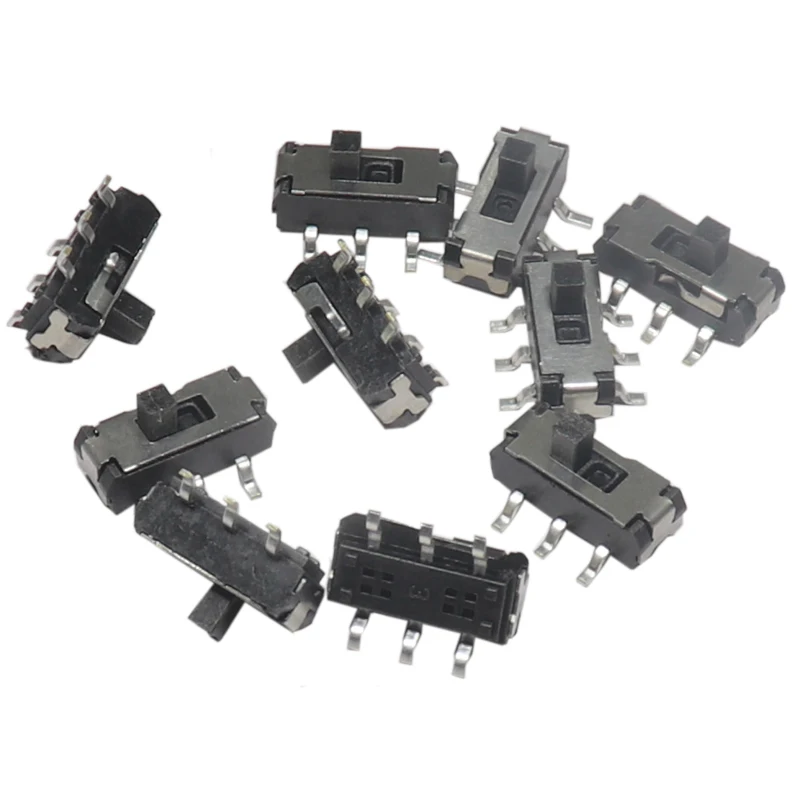 

【100-20 шт.】Миниатюрный SMD SMT ползунковый переключатель MSS22D18, 2P2T, 6-контактный, высота ручки 2 мм, для DVD-плееров