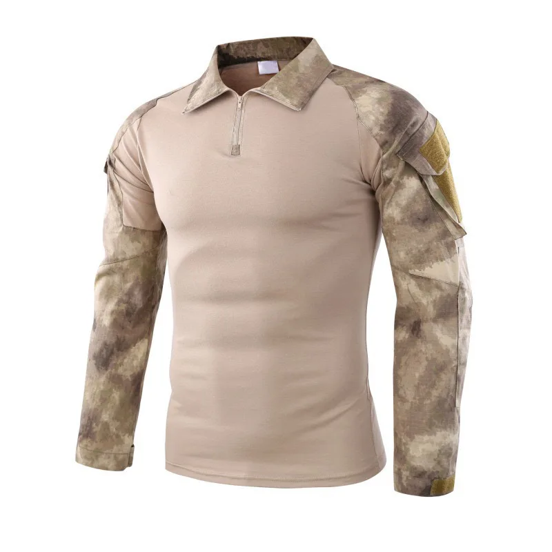Camisa táctica manga larga hombre camuflaje ripstop para caza