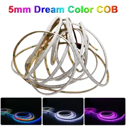 5mm COB LED Strip DC5V WS2812B Full Dream Color individualmente indirizzabile ad alta densità 100 pixel/m Soft flessibile Luces Tape Light