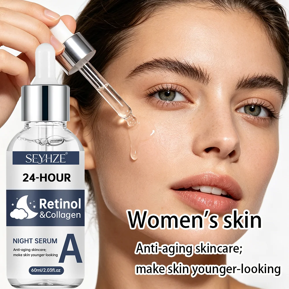 Sérum Anti-Envelhecimento SEYHZE Retinol+VC com Niacinamida, Colágeno, Ceramidas, Aloe e Matricaria, Hidratação e Clareamento 24 Horas