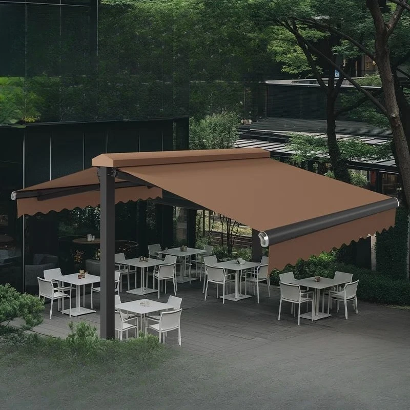 

Double switch integrated butterfly shed telescopic canopy courtyard balcony outdoor coffee shop canopy electric canopy