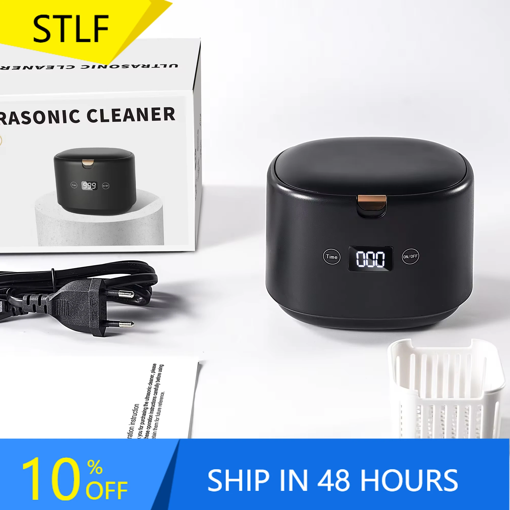 

STLF Super Mini Portable 25W Ultrasonic Cleaner with UV LED Light for Dentures,Jewelry ,Retainer, Mouth Guard,Toothbrush H