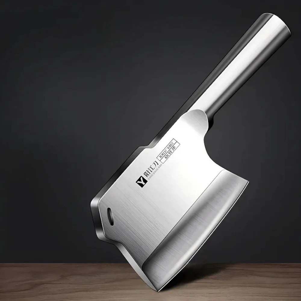 All Steel Axe Knife Kitchen Bone Cutting Knife Home Heavy-duty Bone Chopper Knife Bone Crusher Special Tool Hard Food Processing view 5