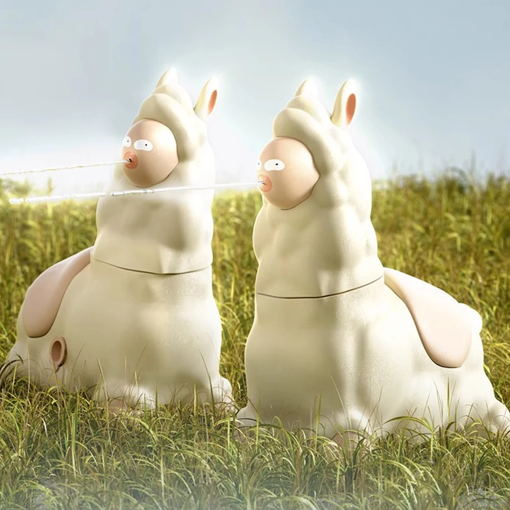 Juguete creativo con cabeza móvil de Alpaca para presionar el agua, adornos de decoración de escritorio con agua para niños, regalos de juegos al aire libre