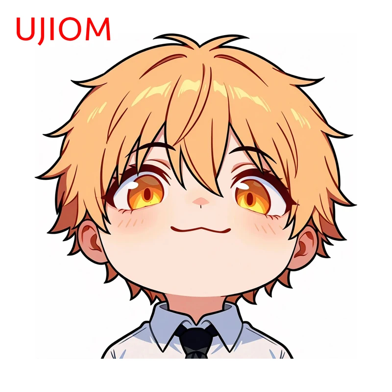 UJIOM Denji Anime Figure Graphics Wall Sticker Artistic Eye Catching High Quality Vinly Decal Adhesive Wardrobe Vestibulec Decor