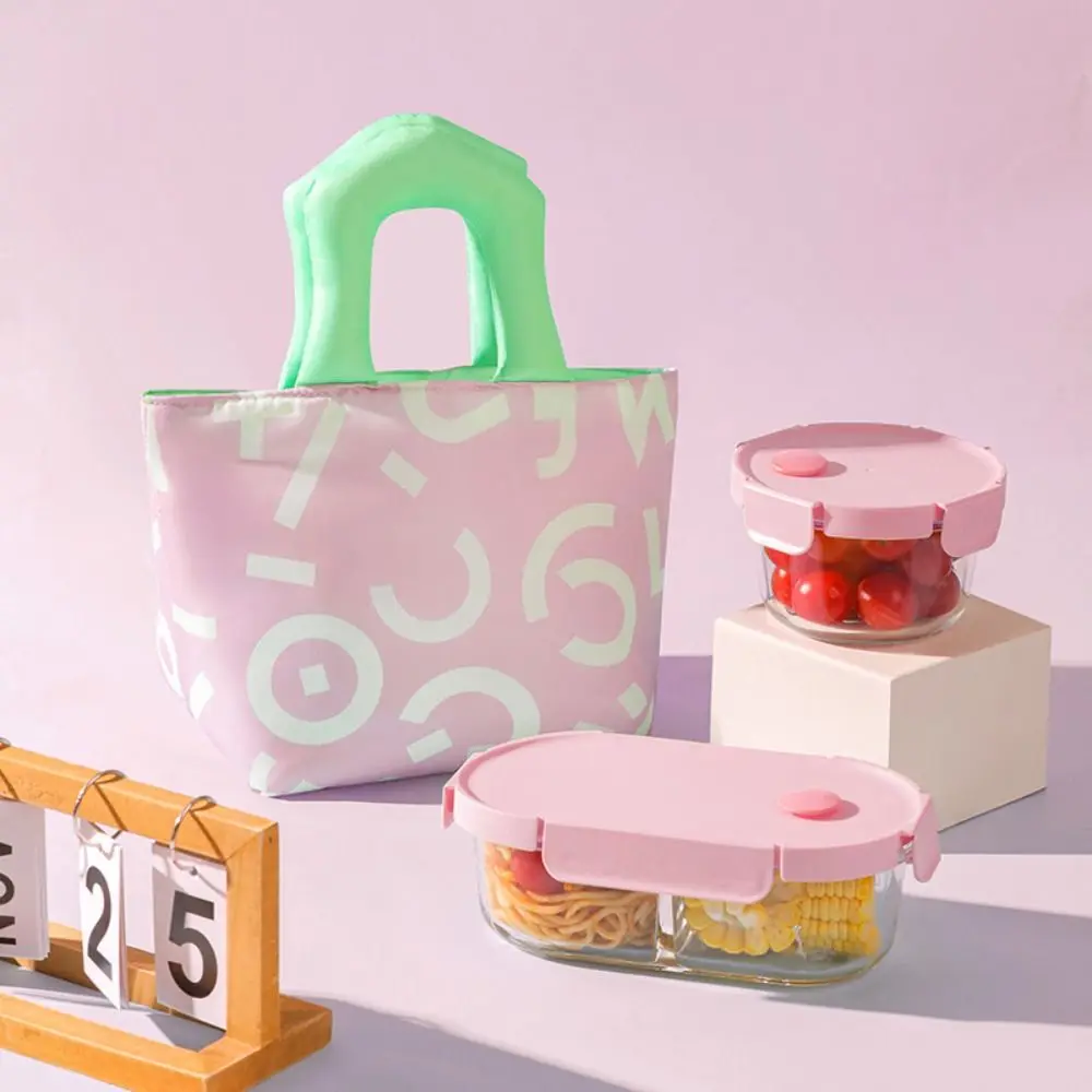 Waterproof Cartoon Lunch Bag Thickened Cute Insulation Tote Bag Portable Large Capacity Fruit Fresh-keeping Pouch Camping