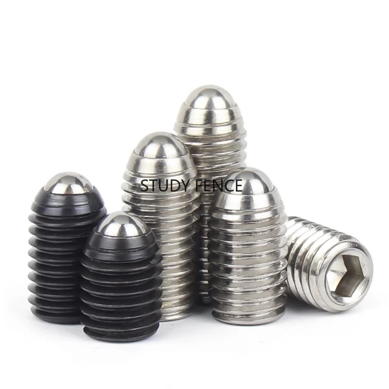 20pcs 304 Stainless Steel Screw Positioning Bead Screw Spring Plunger M3M4M5M6 Household Fasteners Hardware Accessories