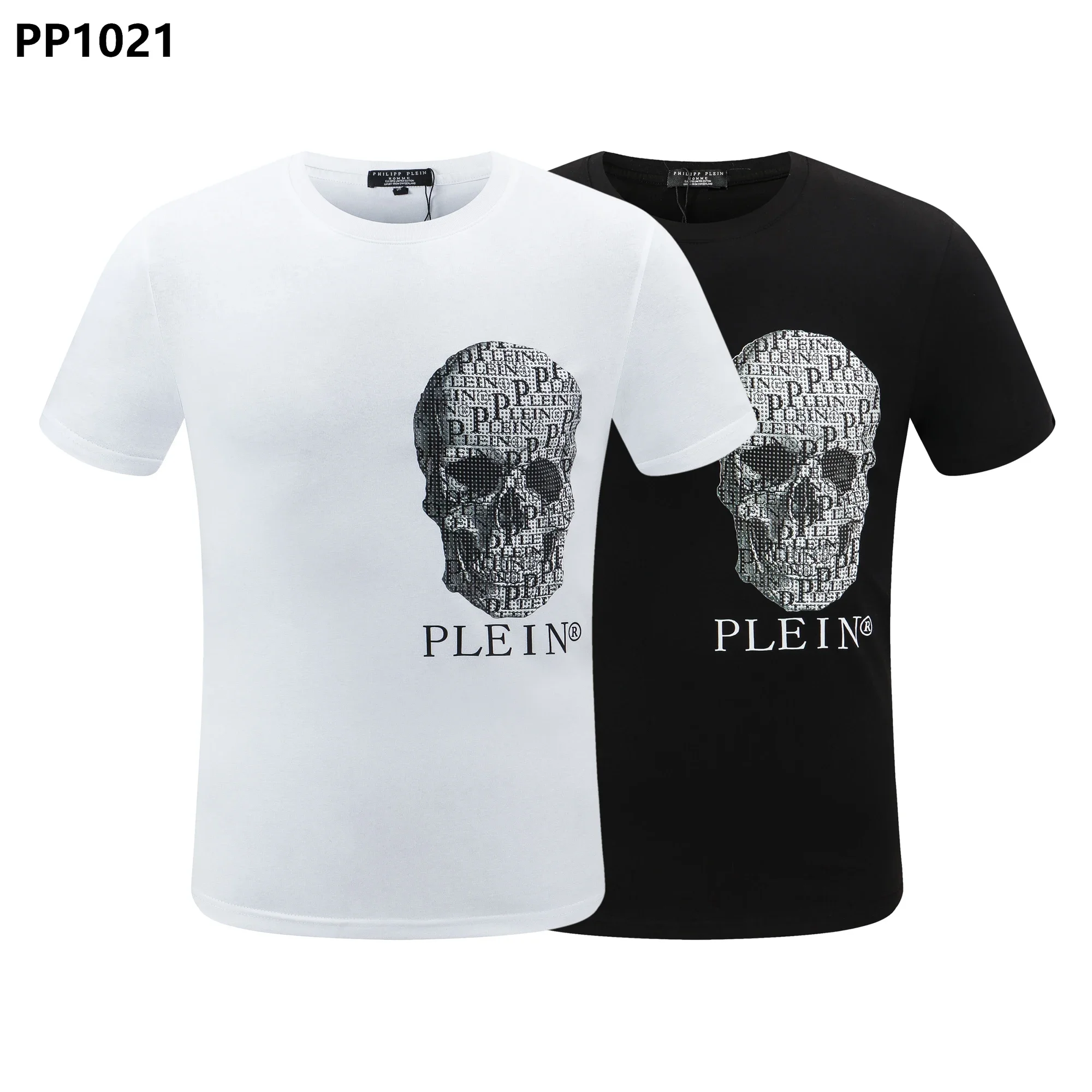 Special Quality Men Diamond Skull 2023 Summer O-Neck Cotton T-shirts Plein Top Big Size M-3XL Sportswear Men Shirt Mix Style