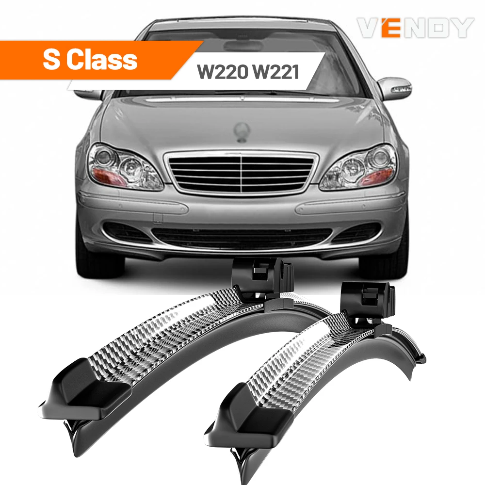 Für Mercedes Benz S-Klasse W220 W221 1998-2013 2000 2005 2006 2007 2009 2012 2 Stück Frontscheibenwischerblätter Scheibenwischer